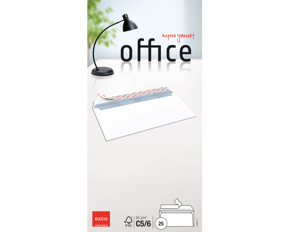 ELCO Couvert Office o/Fenster C5/6 74462.12 80g, weiss 25 Stück