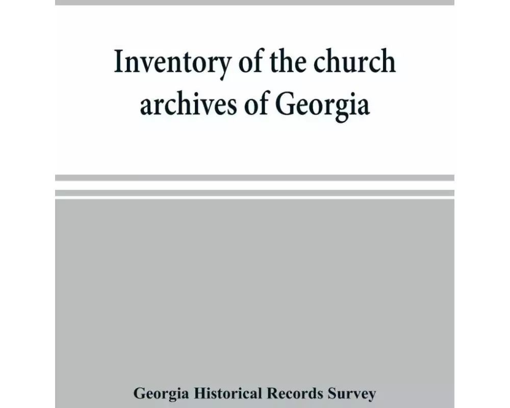 Inventory of the church archives of Georgia