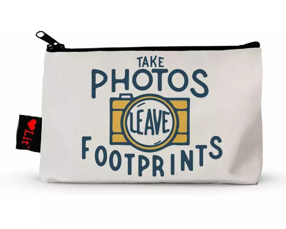 Take Photos, Leave Footprints Pencil Pouch