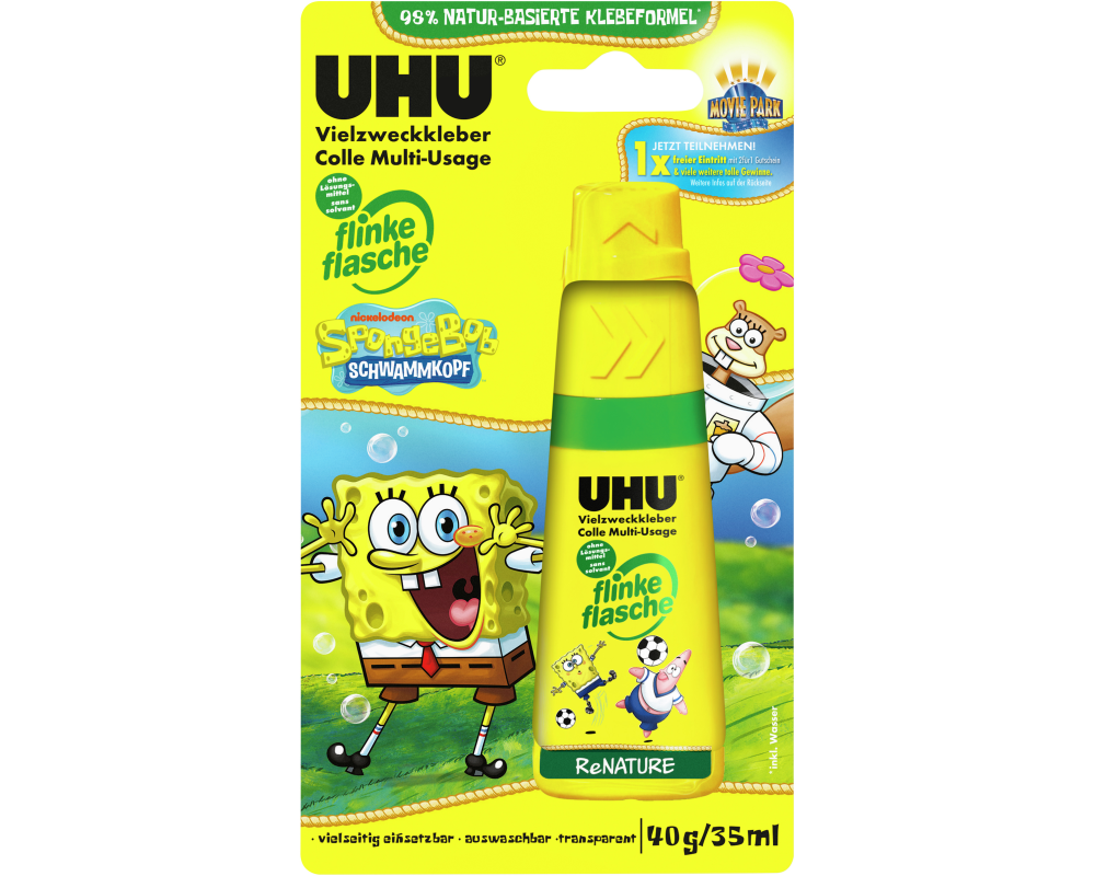 UHU Flinke Flasche ReNature 40g 305708 Spongebob