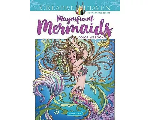 Creative Haven Magnificent Mermaids Coloring Book