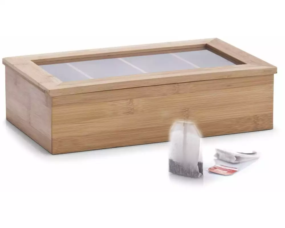 Zeller Present Teebeutel-Box Braun