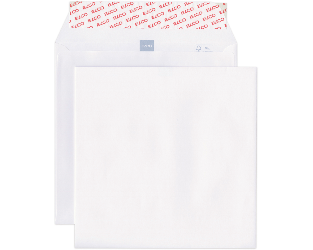 ELCO Couvert Premium 220x220/50mm 40988 120g, weiss, Klebung 250 Stk.
