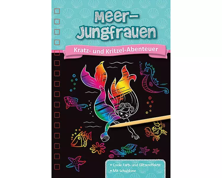 Kratzbuch: Meerjungfrauen