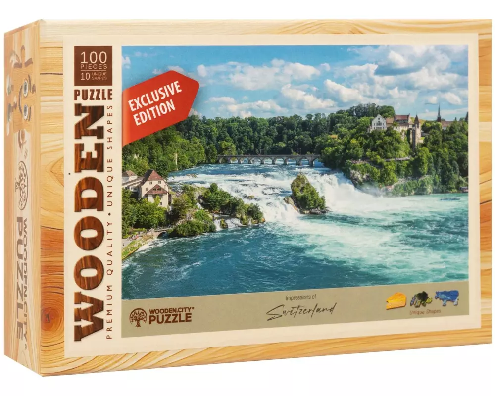 Wooden City Holz-Puzzle Rheinfall 100 Teile