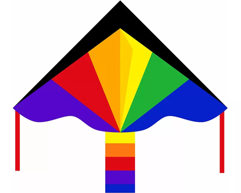 Drachen Simple Flyer Rainbow