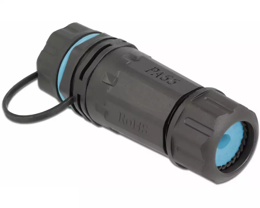 Delock Kupplung RJ-45, Cat.6A, Blau, wasserfest, 1 Stück