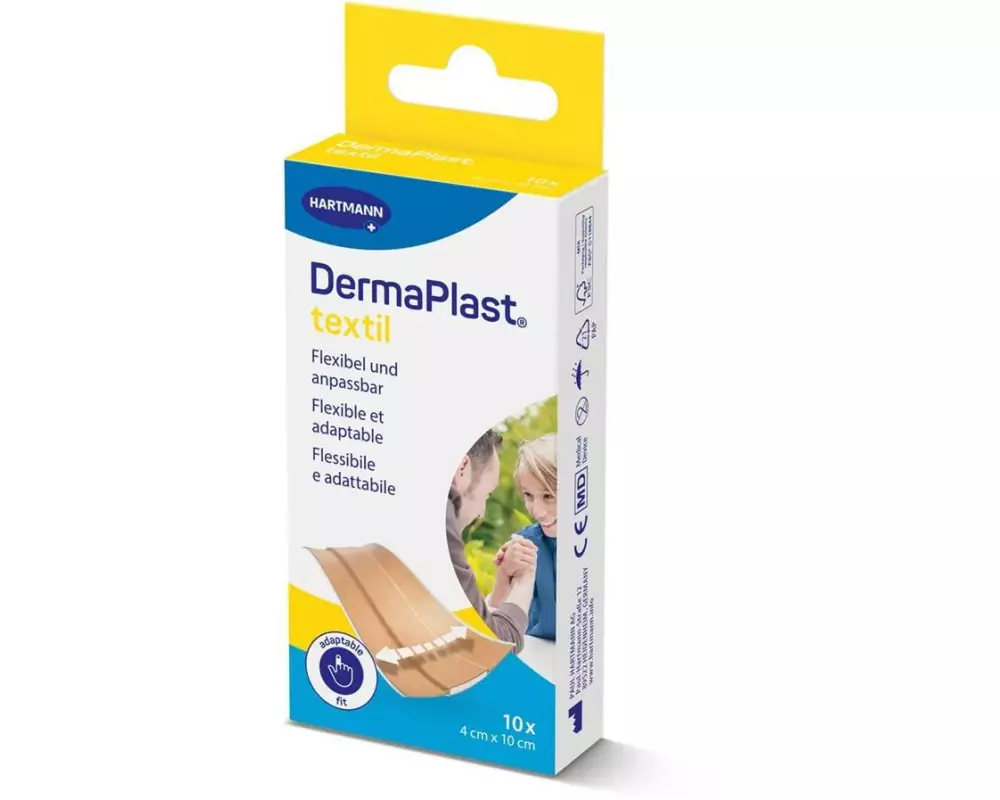 DermaPlast Wundpflaster Textil Schnellverband 4 x 10 cm