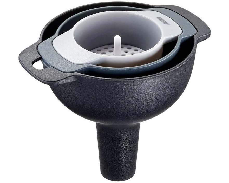 GEFU Trichter Tres 3-teilig, Schwarz