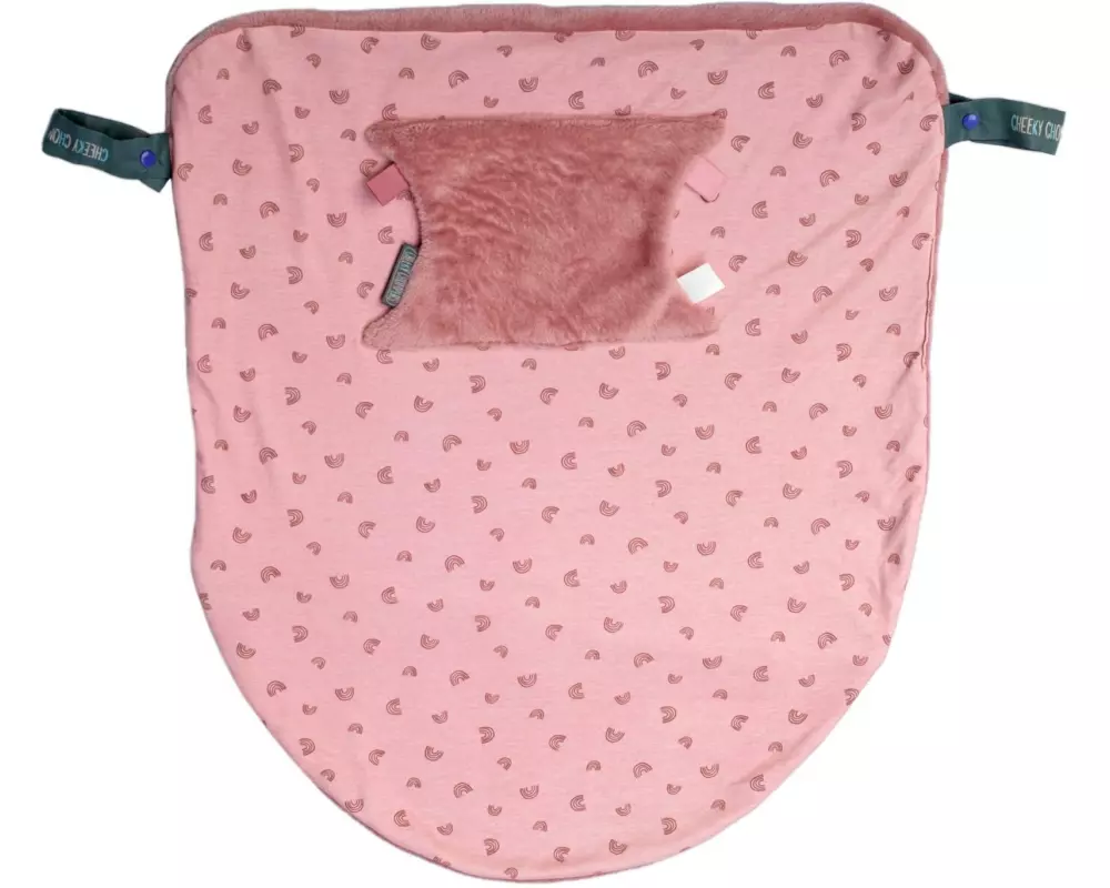 Cheeky Chompers Befestigbare Babydecke Rainbow Rose 68 x 75 cm