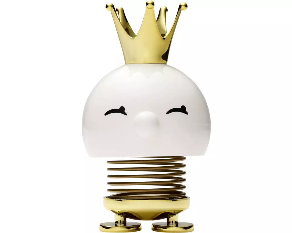 Hoptimist Aufsteller Bimble Königin M 12.1 cm, Gold/Weiss