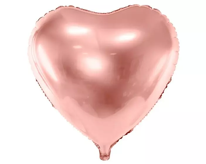 Partydeco PartyDeco Folienballon Herz Roségold Rosegold