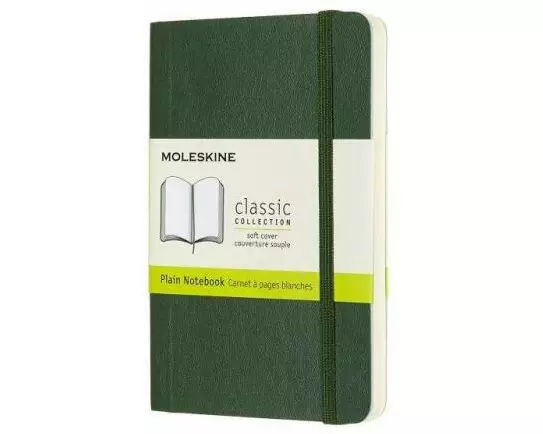 Moleskine Notebook P/A6, Plain, Soft Cover, Myrtle Green