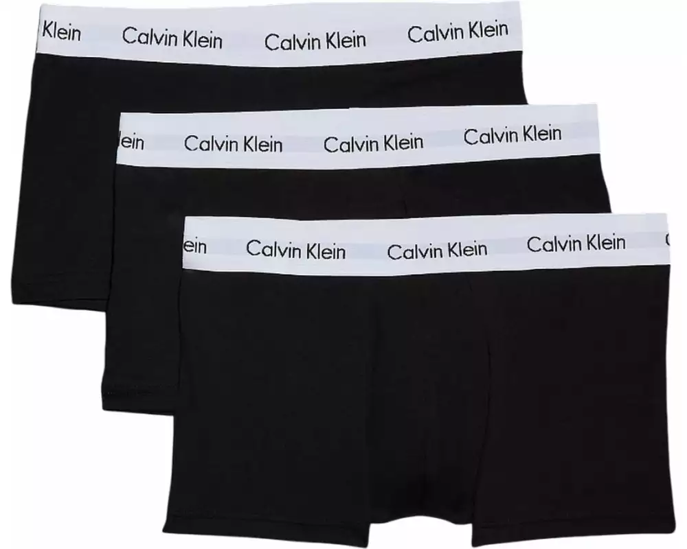Calvin Klein Wäsche Unterhosen 3P Low Rise Trunk Schwarz, XL