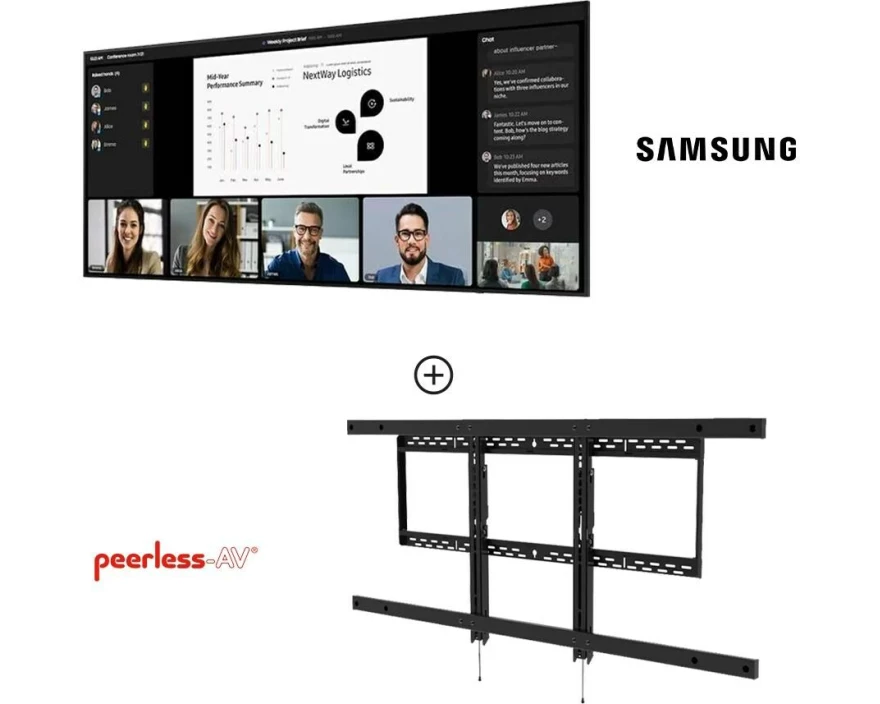 Samsung Public Display QP105DX inkl. Peerless ACC-V1500X und SF680P