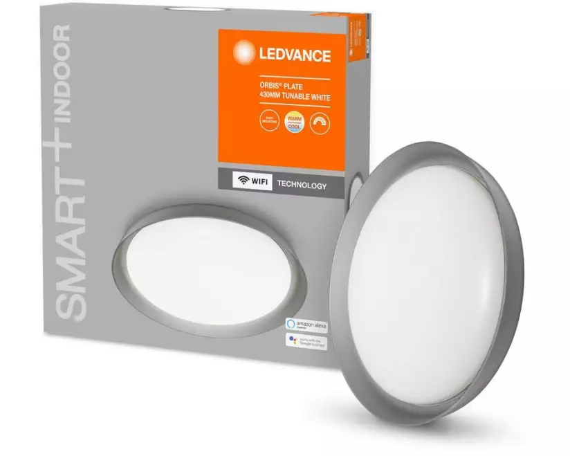 Ledvance Deckenleuchte SMART+ Orbis Plate, 24 W, Ø 43 cm, Beige