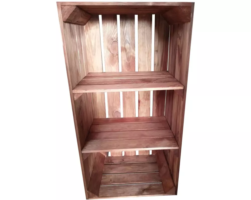 Holz Zollhaus Regal Vintage Shabby Hellbraun 40 x 75 cm