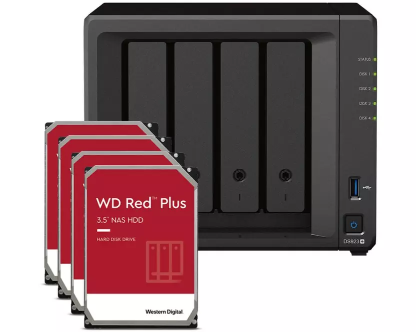 Synology NAS Diskstation DS923+ 4-bay WD Red Plus 16 TB