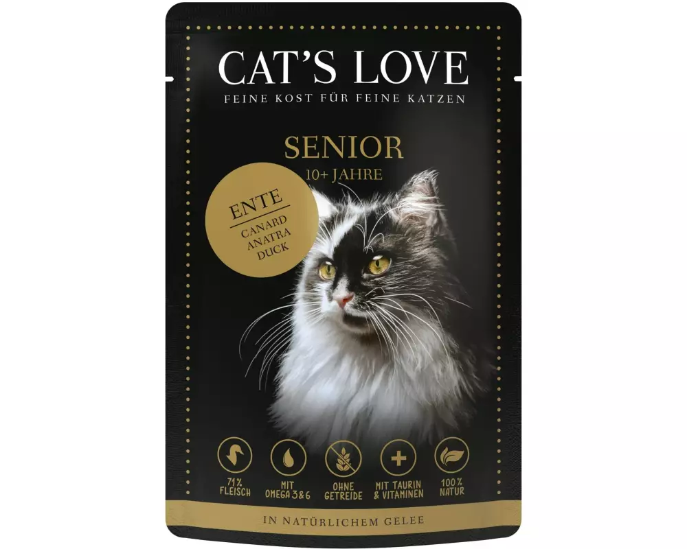 Cat's Love Nassfutter Senior Ente, 85 g