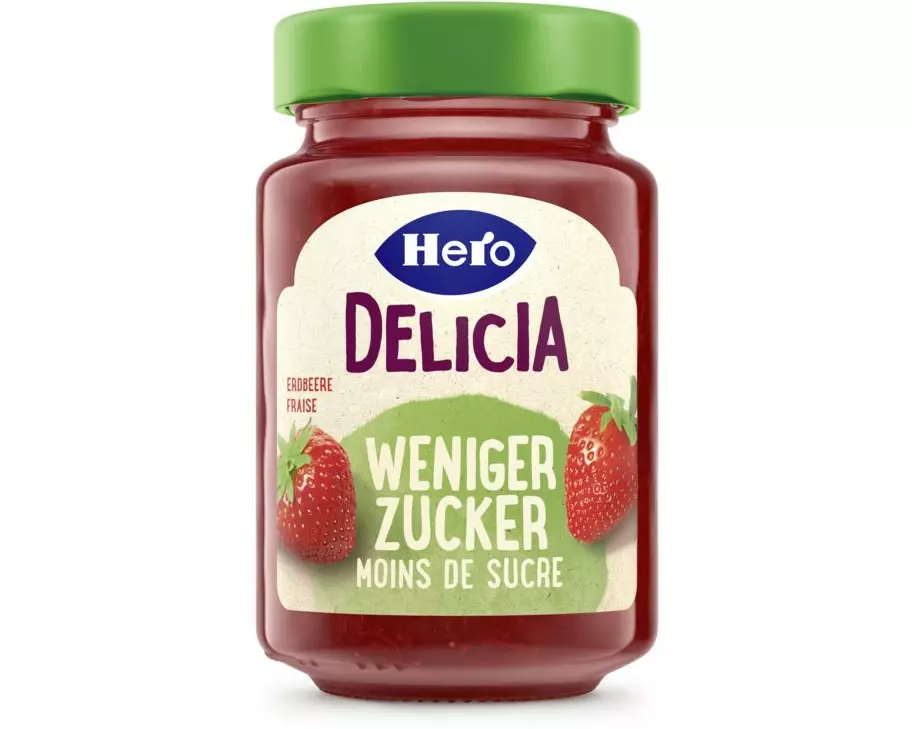 Hero Brotaufstrich Delicia Erdbeer weniger Zucker 270 g