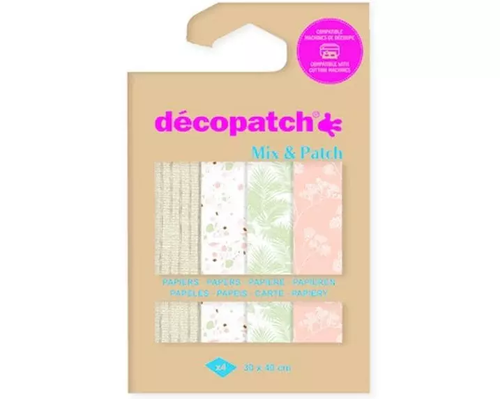 décopatch Bastelpapier DP033C 30 x 40 cm, 4 Blatt
