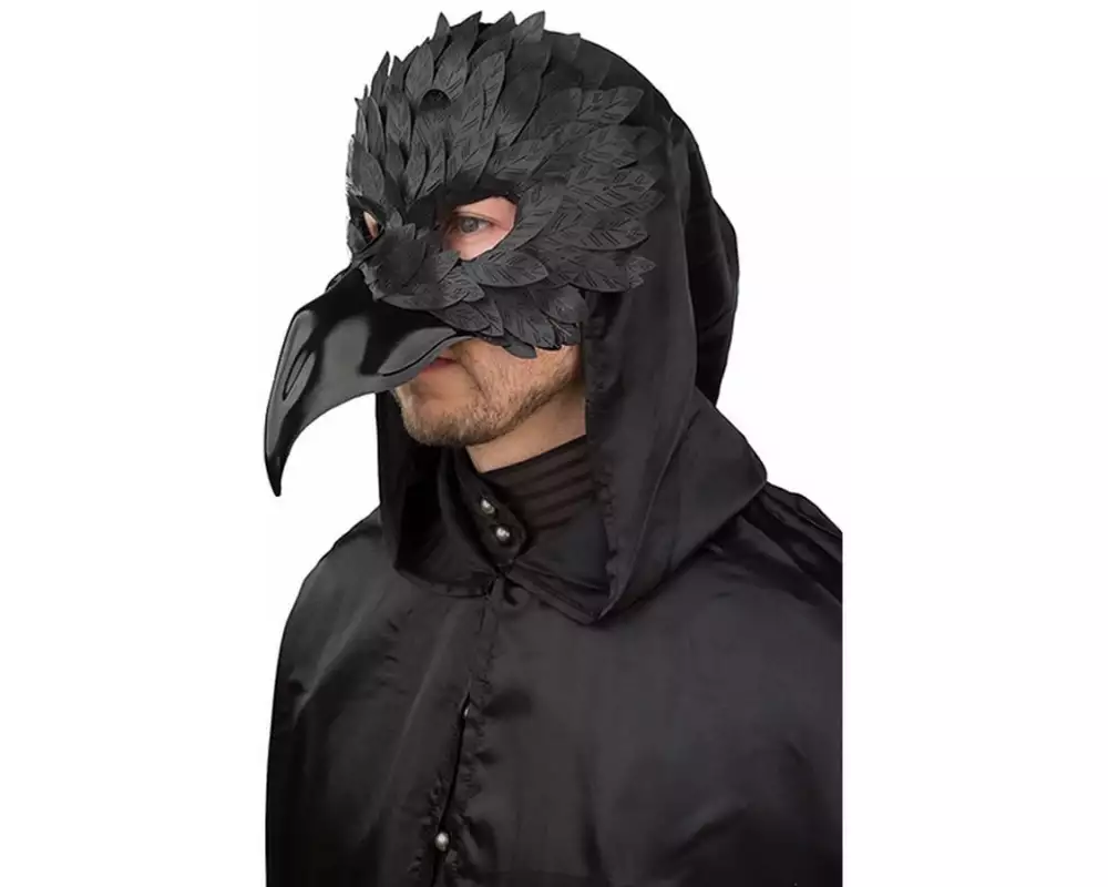 Amscan Rabenmaske, Einheitsgrösse mit Gummiband