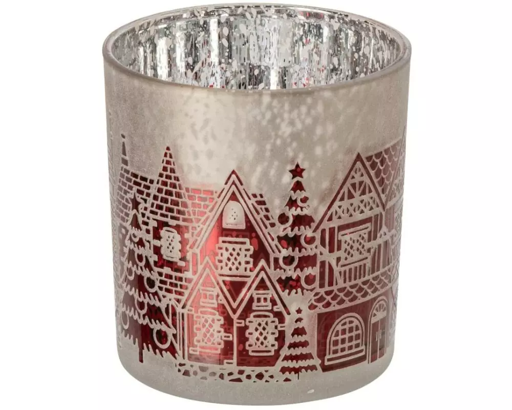 Jolipa Windlicht Weihnachten Rot,
