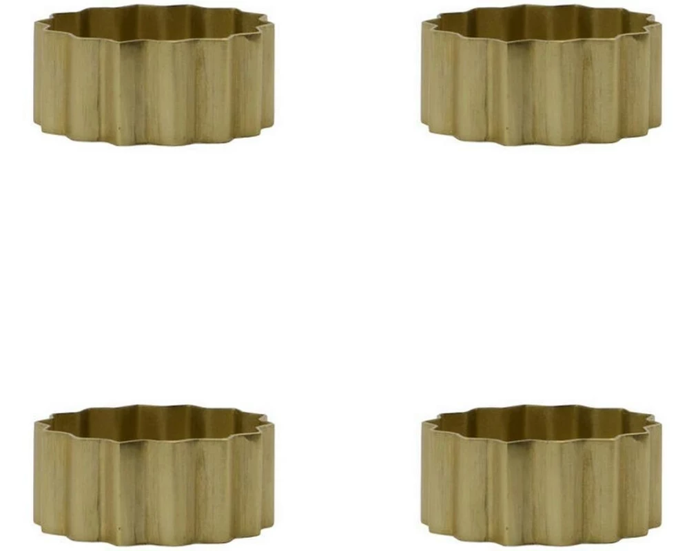 House Doctor Serviettenring Nello, 4er Set Gold