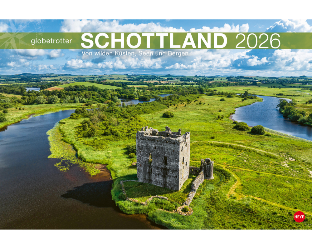 HEYE Bildkalender 2026 23159+26 Schottland DE 58x39cm