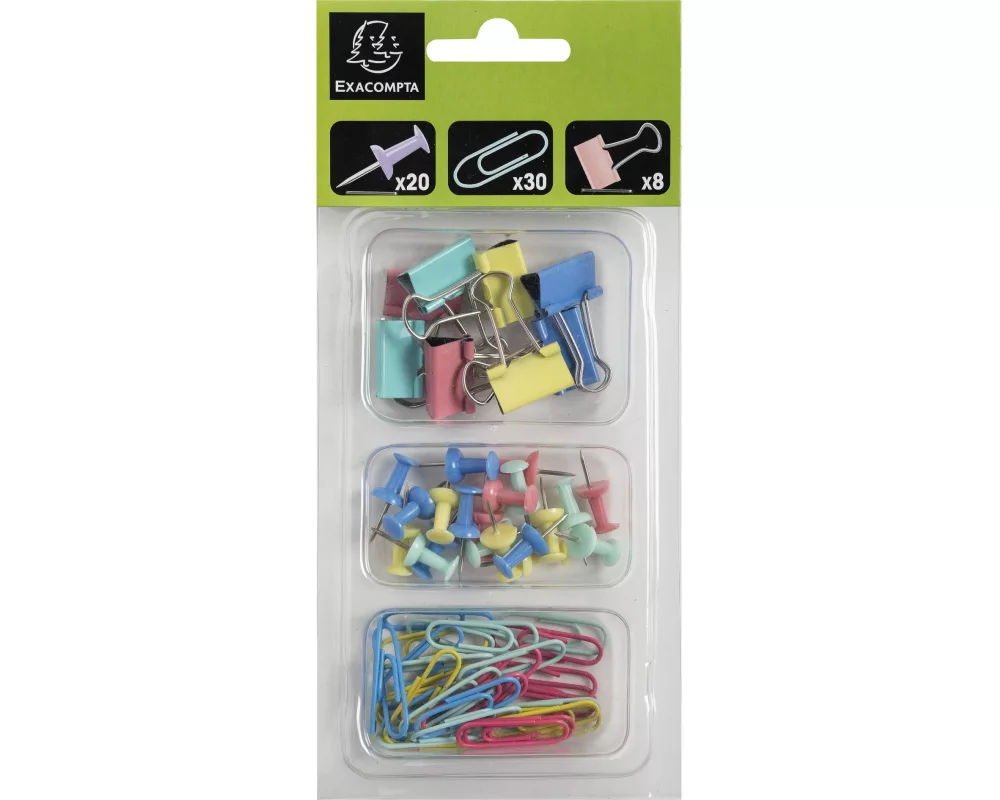 Exacompta Büroklammer Mixbox Aquarel 58 Stück