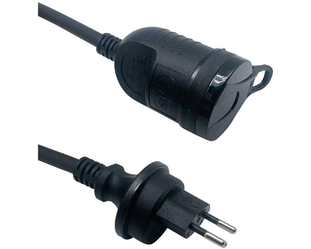 Schönenberger Verlängerungskabel 10 m T13 IP55, Schwarz