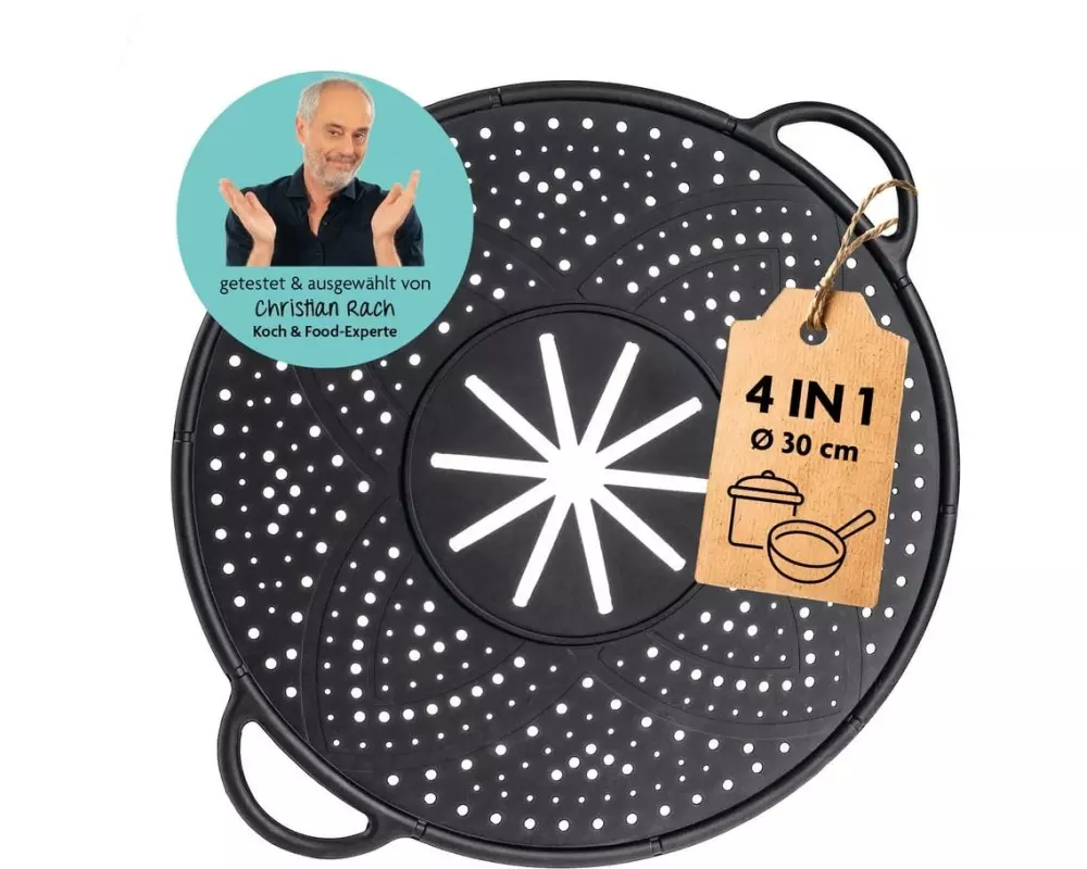 Kochwerk Spritzschutzdeckel 30 cm, Schwarz