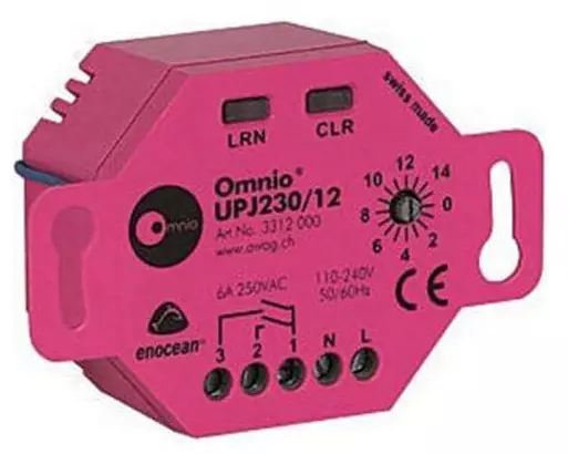 Omnio Funk-UP-Jalousieaktor EnOcean UPJ230/12 1-Kanal