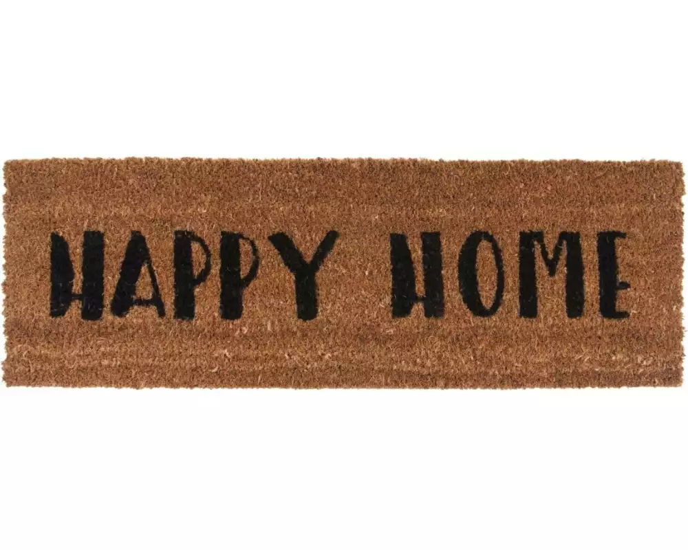 present time Fussmatte Happy Home Schwarz 75 cm x 26 cm