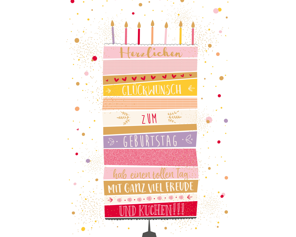ABC Geburtstagskarte A4 53943 Torte