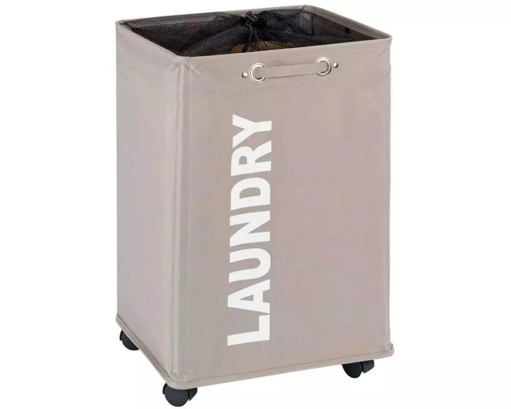 Wenko Wäschesammler Quadro 79 l, Taupe