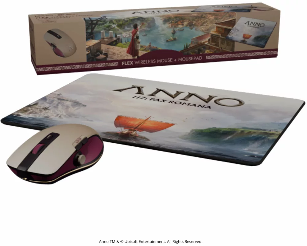 LEXIP X UBISOFT ANNO 117 Bundle Flex Pro-Air Mouse + Mousepad