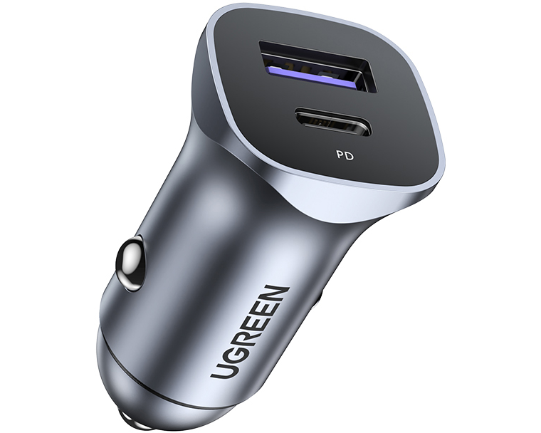 UGREEN Fast Car Charger 30W 40858 USB-C PD+USB-A QC