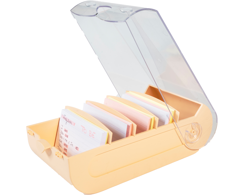 EXACOMPTA Karteikartenbox Bunny A7 5346123D korallenrot 13.2x8.5x25cm