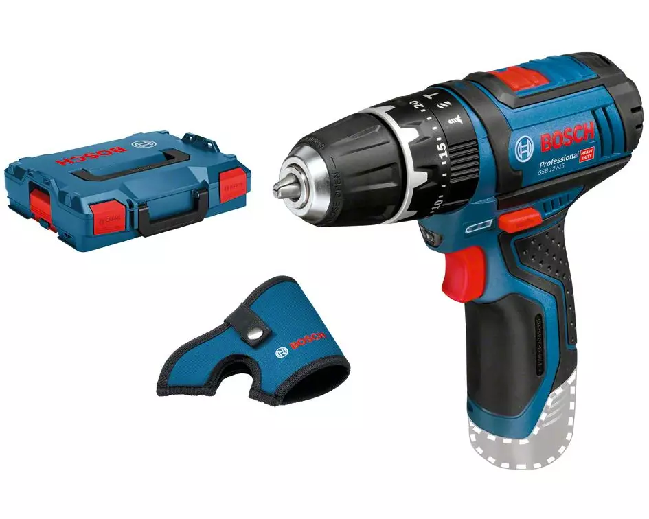 Bosch Professional Akku-Schlagbohrschrauber GSB 12 V-15 + L-Boxx Clic&go Solo