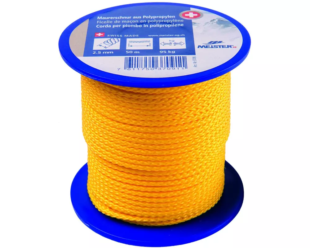 Meister Maurerschnur Ø 2,5 mm, 50 m, 95 kg, Gelb