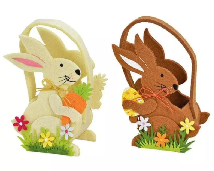 G. Wurm Osterkörbchen Hase, Farbig assortiert