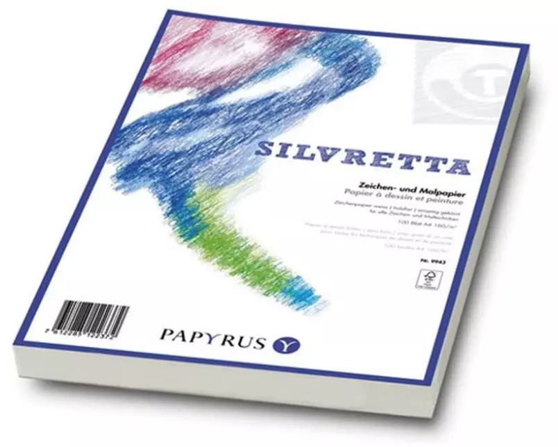 Papyrus Zeichenpapier Silvretta A3, 140 gm², 100 Blatt
