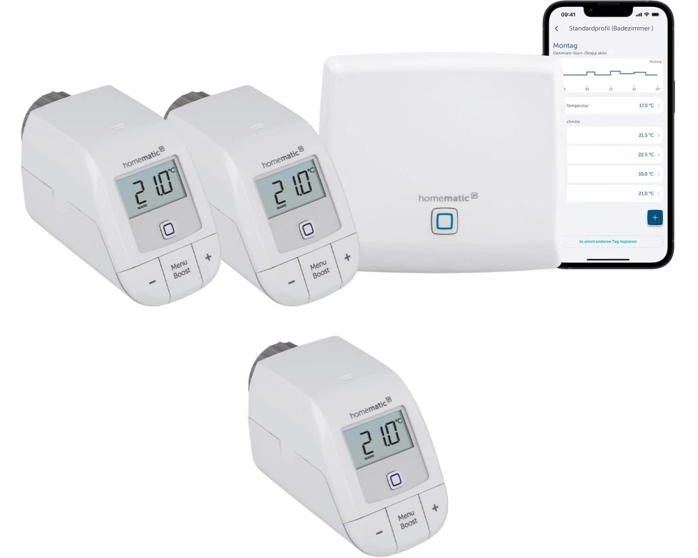 Homematic IP Smart Home 3 x Heizkörperthermostat Access Point