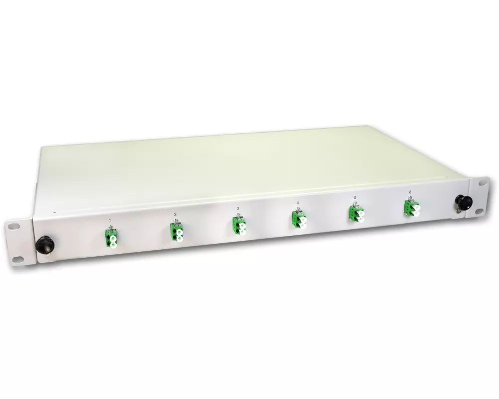 Lightwin Spleissbox 12 Fasern, 6x DLC/APC SM, 9/125µm OS2 Pigtail