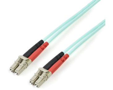 StarTech.com 3m (10ft) LC/UPC to LC/UPC OM4 Multimode Fiber Optic Cable, 50/125ï ½m LOMMF/VCSEL Zipcord Fiber, 100G, LSZH Fiber Patch Cord~