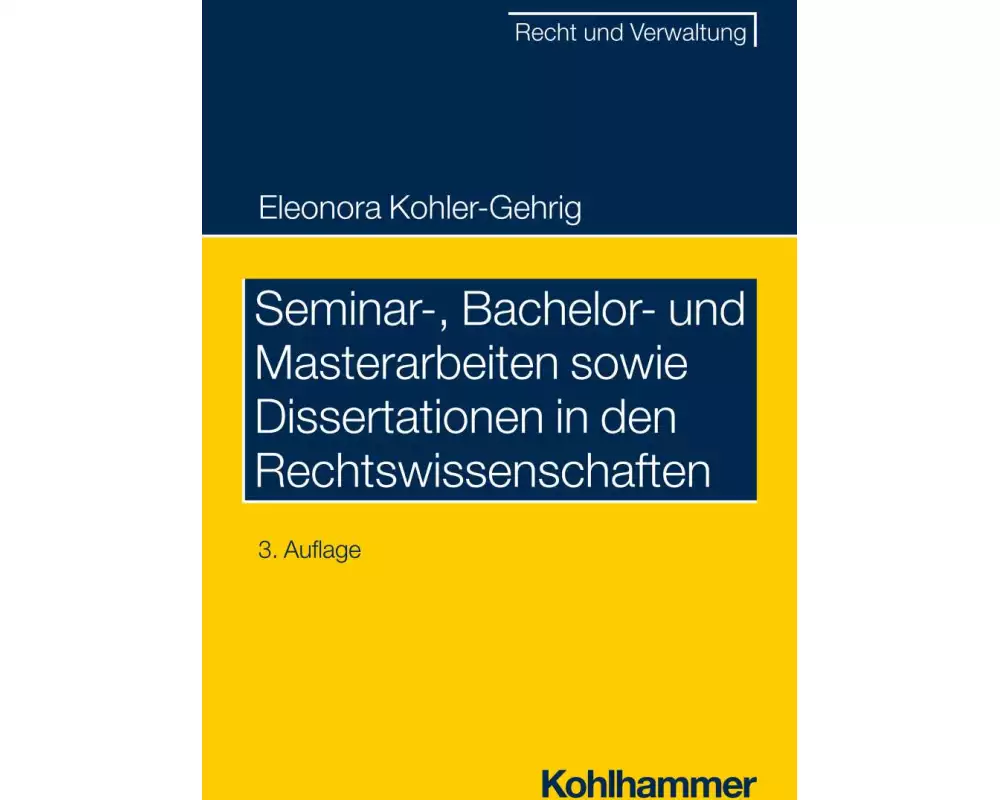 Seminar-, Bachelor- und Masterarbeiten sowie Dissertationen in den Rechtswissenschaften