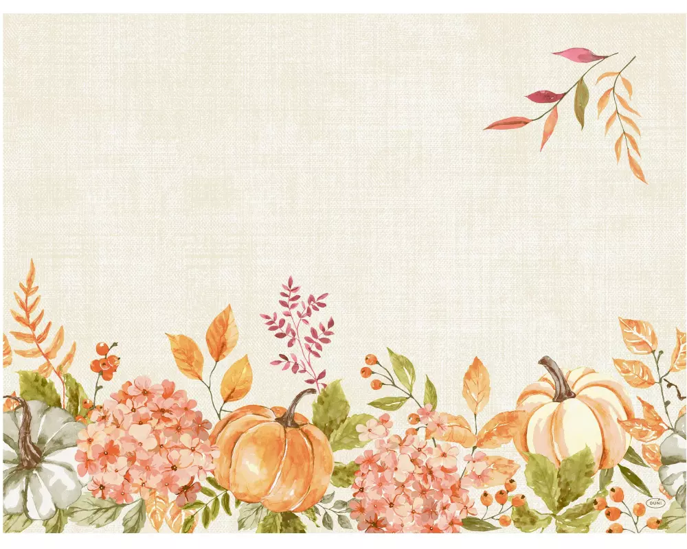 Duni Tischset Spicy Pumpkin 250 Stück, 30 cm x 40 cm, Weiss