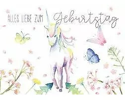 Postkarte. Alles Liebe zum Geburtstag (Einhorn)