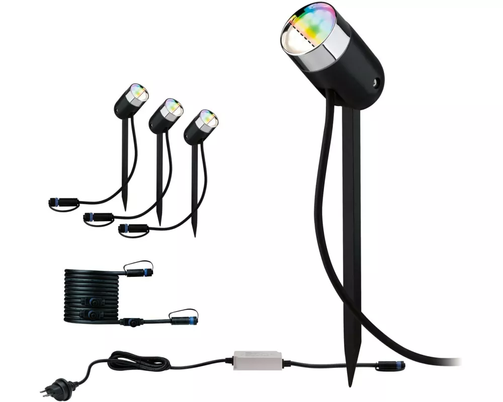 Paulmann Gartenleuchte Plug & Shine Pike 40° RGBW Basis, ZigBee